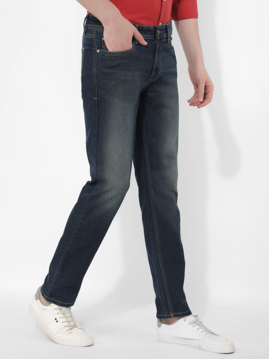 Numero Uno Men Solid Blue Jeans